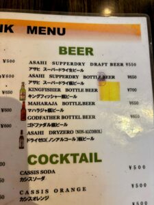 ヴェヌス　ビールメニュー
